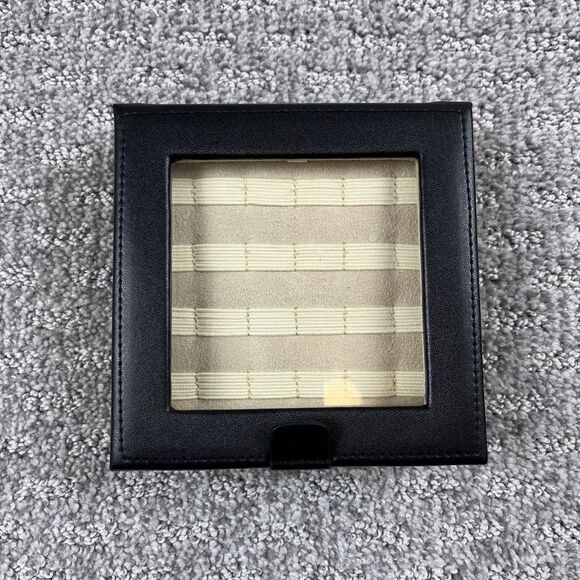 WOLF Jewelry Box Organizer Ring Earring Case LusterLoc Black Travel Case - Picture 1 of 13